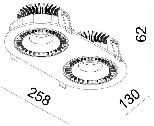 Deko-Light stropní vestavné svítidlo Shop II 30V DC 30,00 W 4000 K 2716 lm stříbrná  565106