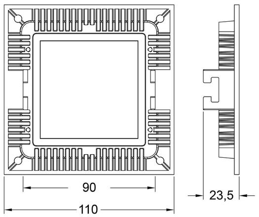 Light Impressions Deko-Light stropní vestavné svítidlo LED Panel Square 8 18-19V DC 7,00 W 2700 K 570 lm 110 mm bílá 565152