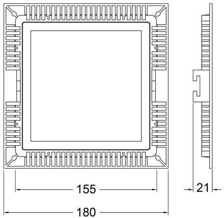 Light Impressions Deko-Light stropní vestavné svítidlo LED Panel Square 15 36-37V DC 13,00 W 2700 K 1000 lm 180 mm bílá 565156