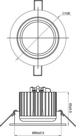 Light Impressions Deko-Light stropní vestavné svítidlo COB 95 CCT 24V DC 16,00 W 2500-6500 K 1118 lm bílá 565194