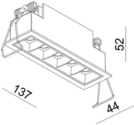 VÝPRODEJ VZORKU Light Impressions Deko-Light stropní vestavné svítidlo Ceti 5 14-15V DC 10,50 W 2900 K 640 lm 137 mm bílá mat 565250