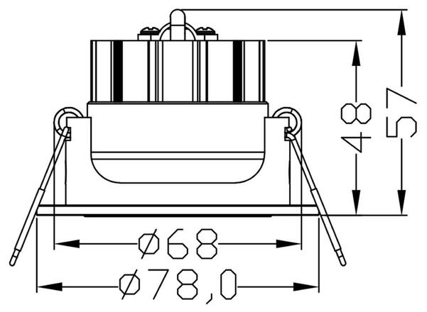 Light Impressions Deko-Light stropní vestavné svítidlo COB 68 RGBW 24V DC 8,50 W 500 lm bílá  565335