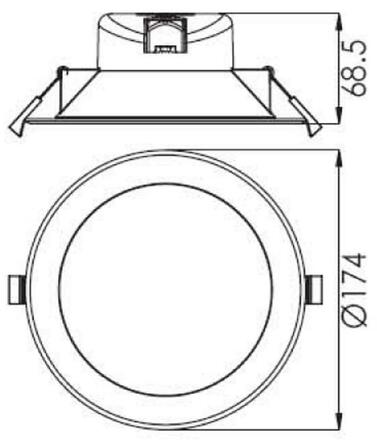 Deko-Light stropní vestavné svítidlo Acrux 145 220-240V AC/50-60Hz 16,00 W 3000/4000/6000 K 1570 lm bílá RAL 9016 565365