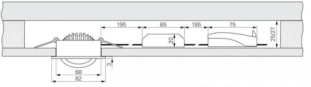 Deko-Light stropní vestavné svítidlo, Dione, 8,5 W, DTW, 1800-3000 K, 220-240V 480 lm nikl 565384