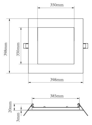 Deko-Light vestavné bodové svítidlo - Anik CCT hranaté 380, 30 W, DIM, 2700-6500 K, bílá 565445
