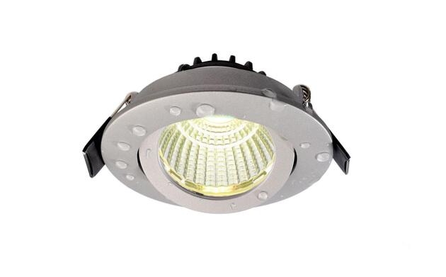 Deko-Light vestavné bodové svítidlo Dione IP44, 7W, RGB+3000 K, světlešedá 565451
