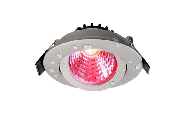 Deko-Light vestavné bodové svítidlo Dione IP44, 7W, RGB+3000 K, světlešedá 565451