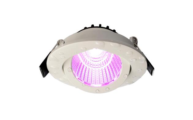 Deko-Light vestavné bodové svítidlo Dione IP44, 7W, RGB+3000 K, světlešedá 565451