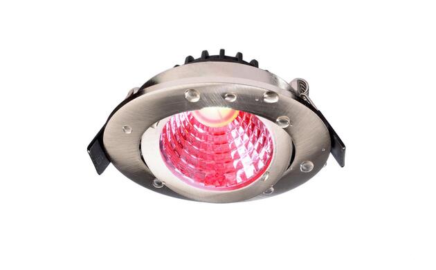 Deko-Light vestavné bodové svítidlo Dione IP44, 7W, RGB+3000 K, nikl 565454