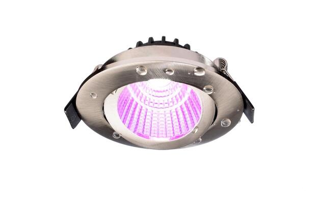 Deko-Light vestavné bodové svítidlo Dione IP44, 7W, RGB+3000 K, nikl 565454