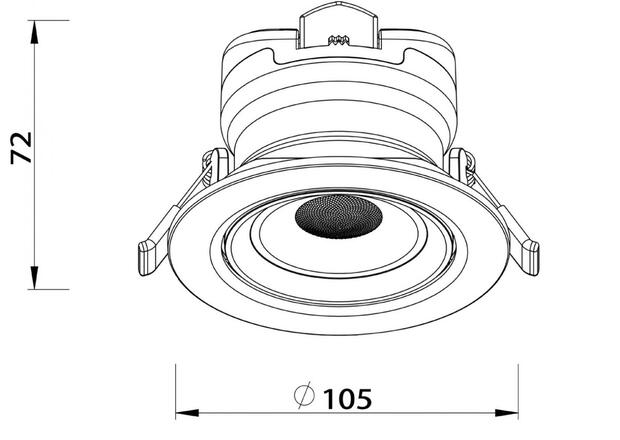 Deko-Light vestavné bodové svítidlo - Surtur Tilt 83, 9 W, DTW, 1800-2700 K, černá 565462