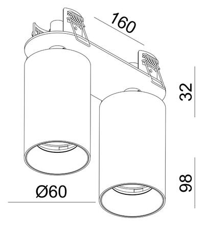 Deko-Light vestavné bodové svítidlo - Can Tilt kulaté, 2x 7,5 W GU10, bílá 565757