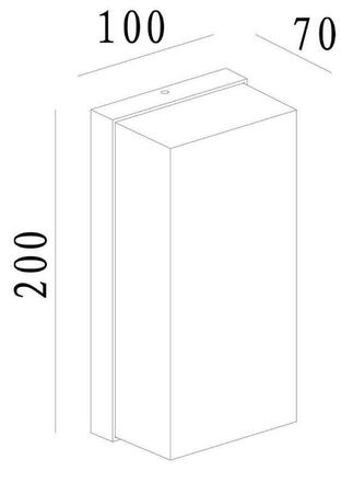 Deko-Light nástěnné přisazené svítidlo Grumium hranaté CCT V 220-240V AC/50-60Hz 10,00 W 3000/4000 K 440 lm 100 mm tmavěšedá 620127
