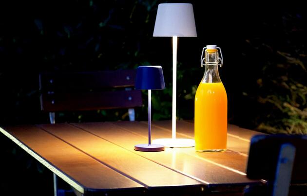 Deko-Light nabíjecí svítidlo - sada Canis Mini šedá + nabíjecí základna 620209