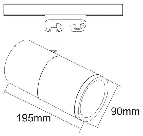 Deko-Light kolejnicový systém 3-fázový 230V Pleione Focus II 220-240V AC/50-60Hz 35,00 W 4000 K bílá 195 mm  707068
