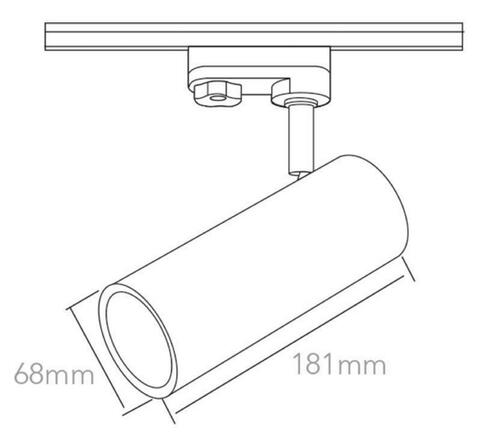 Deko-Light kolejnicový systém 3-fázový 230V Pleione Focus I 100-277V AC/50-60Hz 15,00 W 3000 K bílá 181 mm  707069