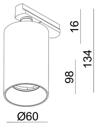 Deko-Light kolejnicový systém 3-fázový 230V Can 220-240V AC/50-60Hz GU10 1x max. 7,50 W bílá 134  707079