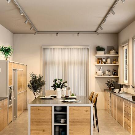 Deko-Light kolejnicový systém 3-fázový 230V Can 220-240V AC/50-60Hz GU10 1x max. 7,50 W stříbrná 134  707080