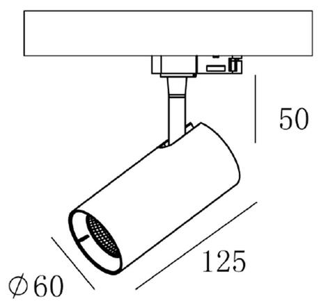 Deko-Light kolejnicový systém 3-fázový 230V Horus 220-240V AC/50-60Hz 7,00 W 3000 K černá 707094