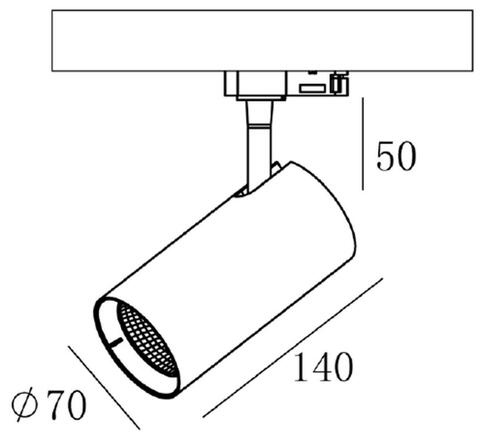 Deko-Light kolejnicový systém 3-fázový 230V Horus 220-240V AC/50-60Hz 10,00 W 3000 K černá 707098