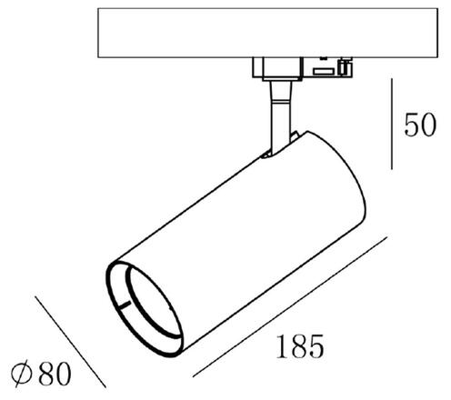 Deko-Light kolejnicový systém 3-fázový 230V Horus 220-240V AC/50-60Hz 20,00 W 3000 K černá 707102