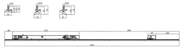 Deko-Light 3-fázové svítidlo, lineární Pro, Tilt, 50 W, 4000K, 220-240V 50W dopravní černá RAL 9017 1493 mm 707144