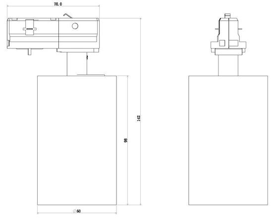 Deko-Light 1-fázový kolejnicový systém bodové svítidlo, Can, 1x max. 7,5 W, GU10, 220-240V bílá 134 mm 707155