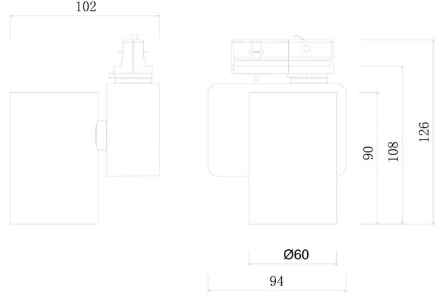 Deko-Light 1-fázový kolejnicový systém bodové svítidlo, Nihal Mini, 10,9 W, DIM, 2700 K, 220-240V černá 94 mm 707186