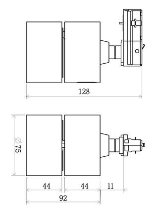 Deko-Light 1-fázový kolejnicový systém bodové svítidlo, Uni II Mini, Tilt, 11,3 W, DIM, 2700 K, 220-240V bílá 160 mm 707187