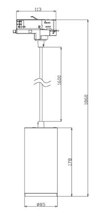 Deko-Light 3-fázové závěsné svítidlo - Lucea 20 CCT, 20 W, DALI, 3000/4000 K, černá 707239