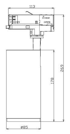 Deko-Light 3-fázové bodové svítidlo - Lucea 15 Tilt, 15 W, DALI, 2700 K, bílá 707240