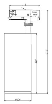 Deko-Light 3-fázové bodové svítidlo - Lucea 40 Tilt, 40 W, DALI, 4000 K, černá 707243