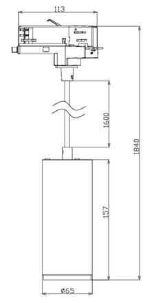 Deko-Light 3-fázové závěsné svítidlo - Lucea 10, 10 W, DALI, 2700 K, bílá 707244