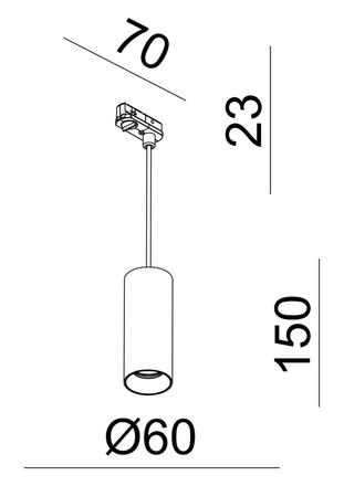 Deko-Light 1-fázový-závěsné svítidlo - Can 150, 1x max. 7,5 W, GU10, bílá 707253