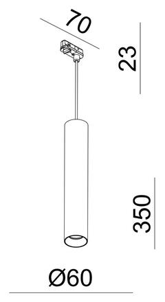 Deko-Light 1-fázový-závěsné svítidlo - Can 350, 1x max. 7,5 W, GU10, bílá 707257