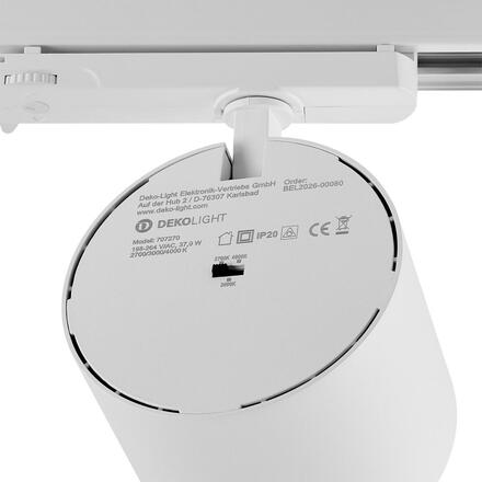 Deko-Light 3-fázové bodové svítidlo Focaris, 37 W, DIM, 2700/3000/4000 K, bílá 707270