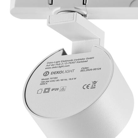 Deko-Light 3-fázové bodové svítidlo Ceres 90, 19 W, 3000 K, bílá 707284