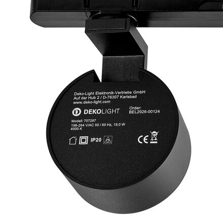 Deko-Light 3-fázové bodové svítidlo Ceres 90, 19 W, 4000 K, černá 707287