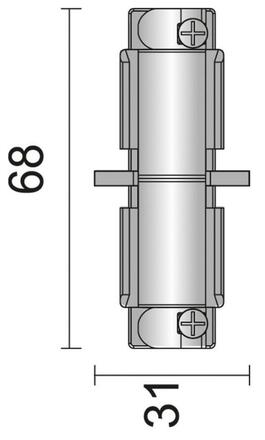 Deko-Light kolejnicový systém 3-fázový 230V D Line mechanická spojka bílá RAL 9016 66,4  710018