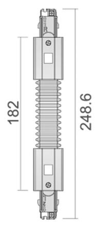 Deko-Light kolejnicový systém 3-fázový 230V D Line Flexspojka levé-pravé 220-240V AC/50-60Hz šedá RAL 7040 248  710040