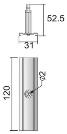 Deko-Light kolejnicový systém 3-fázový 230V D Line závěsný držák stropní rozeta 1,5m černá RAL 9011 120  710050