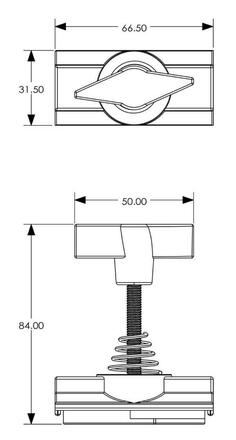 Deko-Light kolejnicový systém 3-fázový 230V D Line montážní adaptér pro další komponenty max. 10kg bílá RAL 9016 66,5  710054