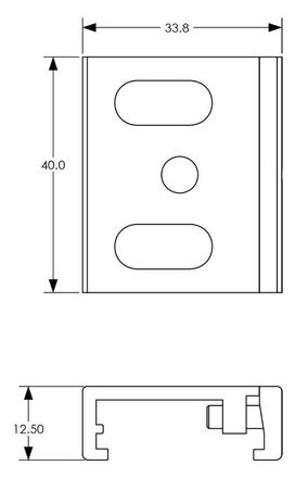 Deko-Light kolejnicový systém 3-fázový 230V D Line montážní držák na strop Flex bílá RAL 9016 40  710063