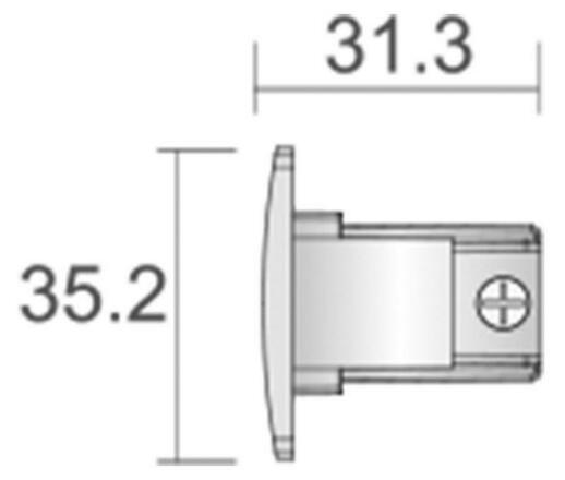 Deko-Light kolejnicový systém 3-fázový 230V D Line koncovka bílá RAL 9016 31,3  710066