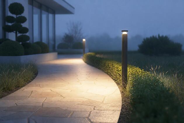 Deko-Light venkovní stojací svítidlo Faro 100, 12 W, 3000 K, tmavěšedá 730521