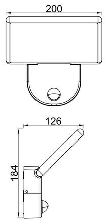 Deko-Light nástěnné přisazené svítidlo Alkes S Motion 220-240V AC/50-60Hz 21,00 W 3000 K 735 lm 200 tmavěšedá 731139