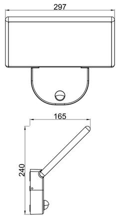 Deko-Light nástěnné přisazené svítidlo Alkes L Motion 220-240V AC/50-60Hz 36,00 W 3000 K 1720 lm 297 tmavěšedá 731141