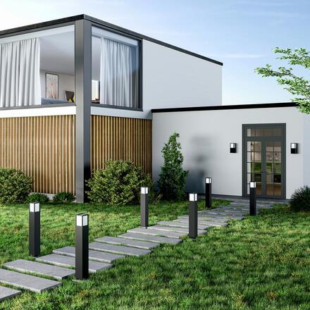 Deko-Light nástěnné přisazené svítidlo - Facado A, 1x max. 20 W E27, antracit 731157