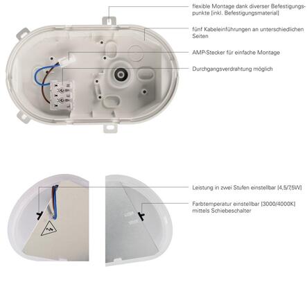 Deko-Light stropní a nástěnné přisazené svítidlo - Sotano, 4,5/7,5 W, 3000/4000 K, bílá 731160