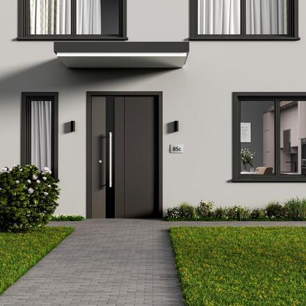 Deko-Light nástěnné přisazené svítidlo - Can IP65 up & down, 2x 7,5 W GU10, černá 731226